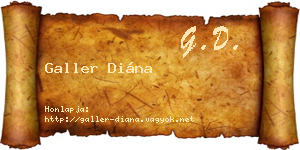 Galler Diána névjegykártya
